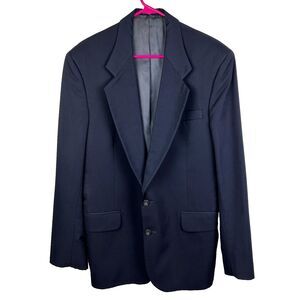 Oscar De La Renta Black Classic Sport Coat Blazer Jacket Formal Career Mens 41 L